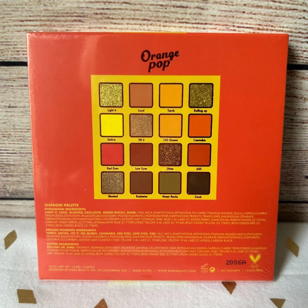 Kara Beauty Orange Pop Eyeshadow Palette